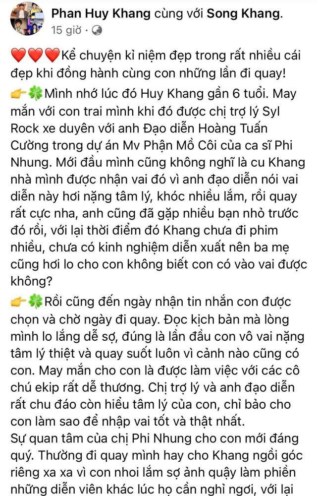 Ba sao nhí Huy Khang nói về Phi Nhung và Hồ Văn Cường: Họ tình cảm lắm - Hình 2